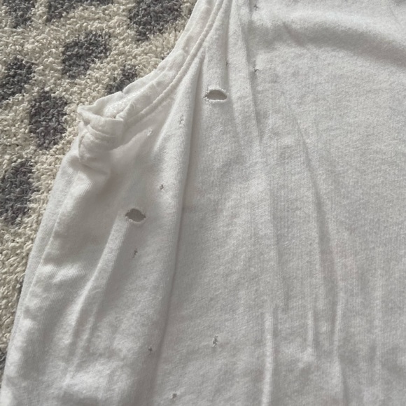 AMERICAN EAGLE WHITE DISTRESSED TANK SIZE XS - Picture 5 of 8